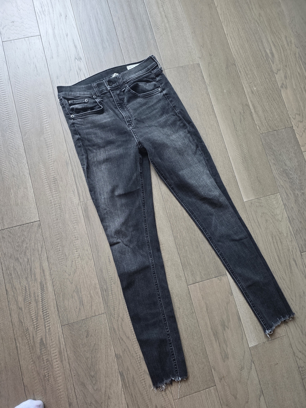 rag & bone Washed Black Skinny Jeans